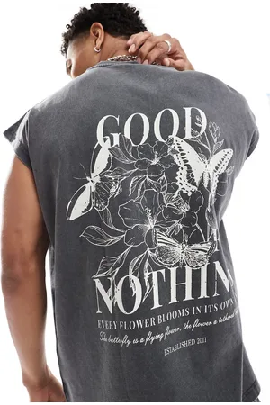 Good For Nothing Graphic back washed tank top in