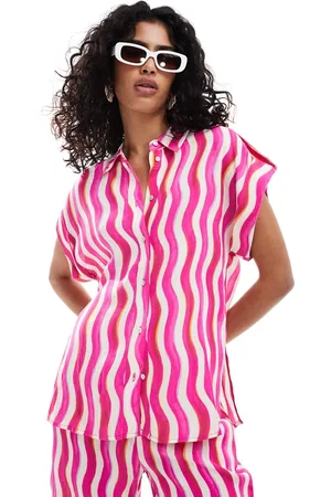 MANGO Wave stripe shirt in - part of a set