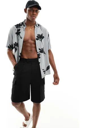 Only & Sons Relaxed fit viscose shirt with floral in