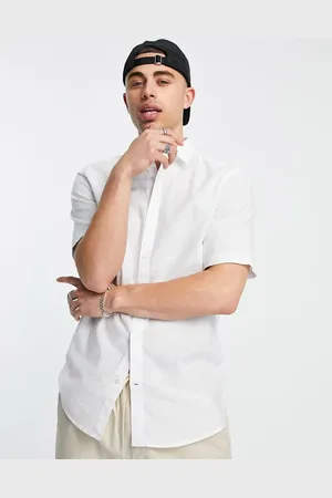 Only & Sons Short sleeve linen blend shirt in