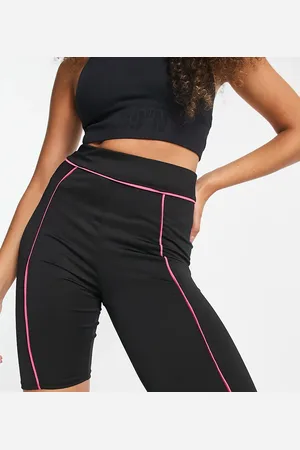 Threadbare Fitness Tall gym legging shorts with contrast piping in