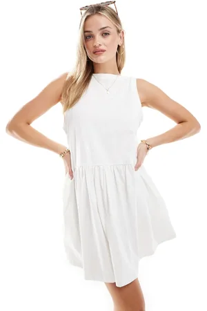 ASOS Sleeveless smock mini dress with low back in