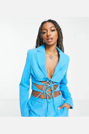 COLLUSION Cropped blazer with tie detail in - part of a set