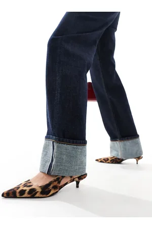 Pull&Bear Kitten heel slingback in leopard