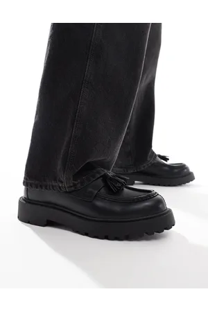 Pull&Bear Faux leather loafer with tassel in