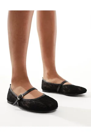 Public Desire Pirouette lace mary jane ballet flats in