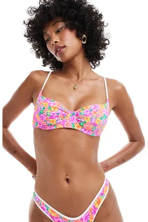 Frankies Bikinis Premium dean bikini top in daisy pond