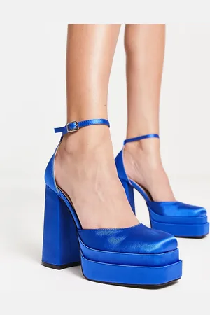 Raid Amira double platform heeled shoes in satin
