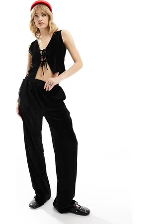Reclaimed Pull on pants in velvet