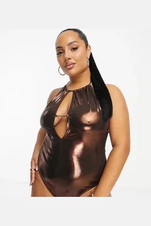 South Beach Halter swimsuit in metallic