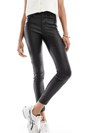 Stradivarius Tall coated push-up skinny jean in coated