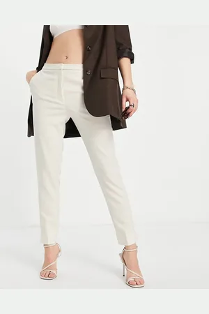 MANGO Tapered leg tailored pants in ecru - part of a set
