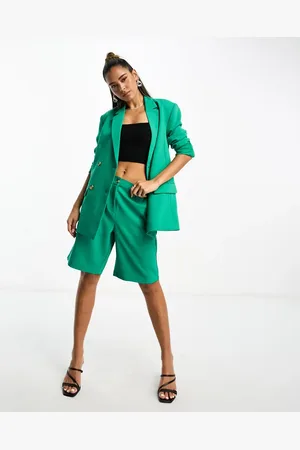 French Connection Luxe tailored short in emerald - part of a set