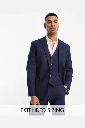 ASOS Slim linen mix suit jacket in