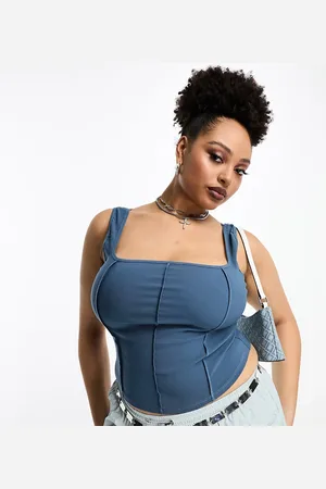 COLLUSION Plus bengaline seam detail corset in