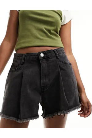 KYÒ The Brand denim slouchy shorts in wash