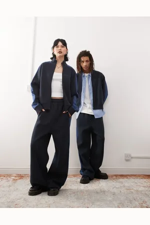 Reclaimed Unisex sweatpants with side stripe in