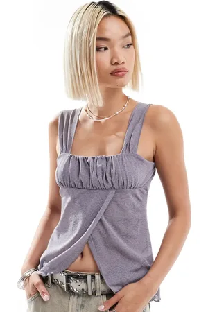 COLLUSION Wrap front 90s top in
