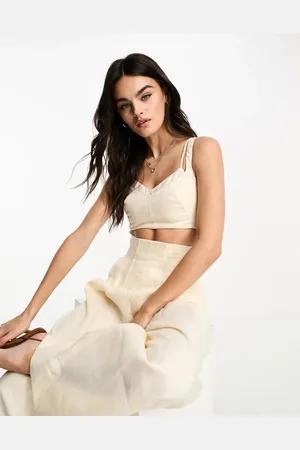 & OTHER STORIES Linen layered bralette in off- - part of a set
