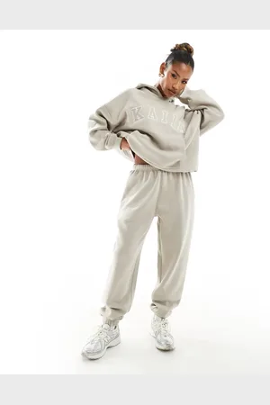 Kaiia Cuffed sweatpants in stone - part of a set