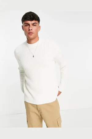 Only & Sons Textured crew neck knitted sweater in