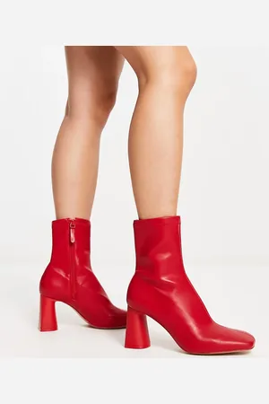 Stradivarius Mid heel sock boot in