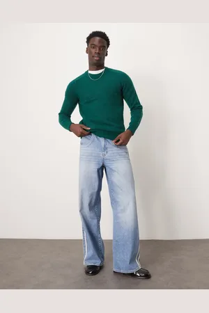 SELECTED Crew neck fluffy alpaca knitted sweater in
