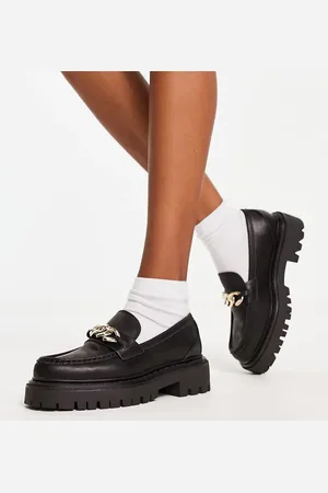 Aldo Brixton chunky loafers with gold trim in
