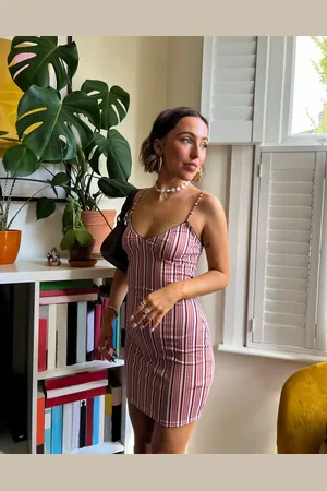 Daisy Street X Chloe Davie 90s cami mini dress in stripe