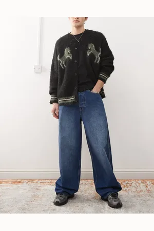COLLUSION X002 baggy jeans in inky wash