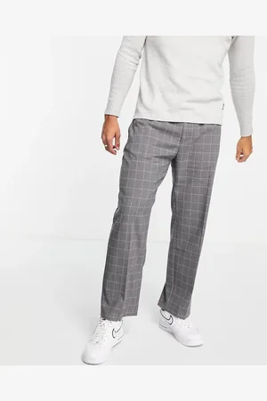Pull&Bear Wide leg pants in check