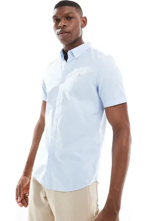 Farah Brewer slim fit long sleeve shirt in
