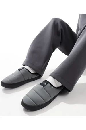 JACK & JONES Padded mule slippers in light
