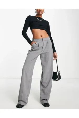 Pull&Bear Darted mid waisted tailored pants in