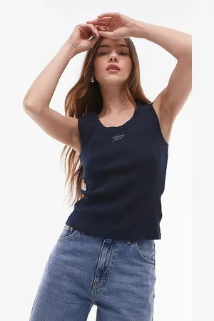 Tommy Hilfiger Script rib knit tank top in