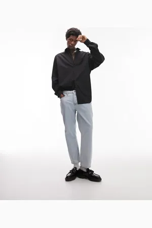 Topman Long sleeve super oversized fit formal shirt in