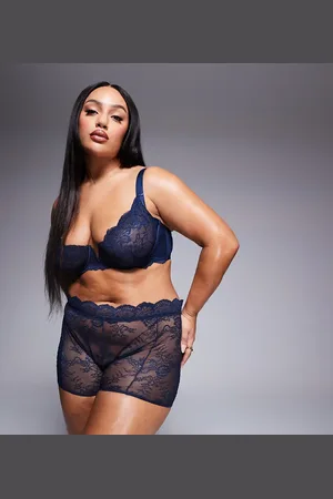 ASOS ASOS DESIGN Curve Ashley lace boxers in