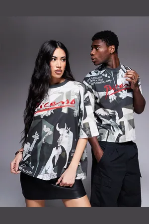 ASOS Unisex boxy oversized licensed T-shirt with Picasso prints in