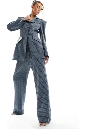 DASKA Tailored tweed pants in plaid - part of a set