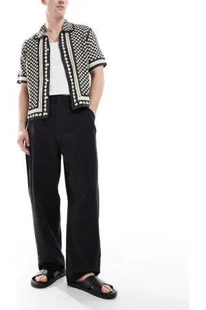 Pull&Bear Crinkle textured pants in