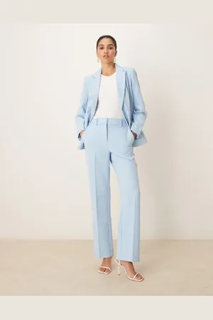 Y.A.S Tailored straight leg pants in sky - part of a set