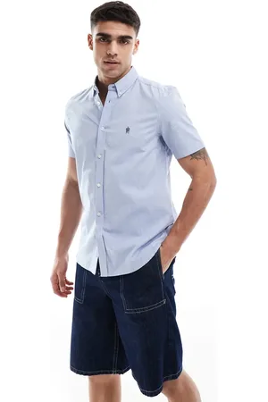 French Connection French Connection short sleeve logo shirt in sky
