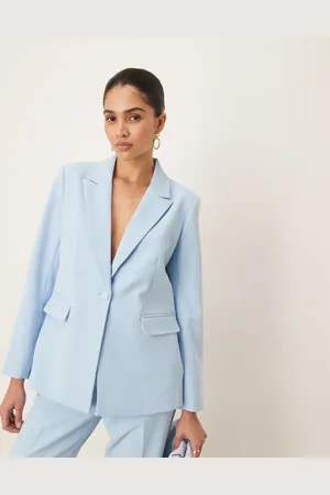 Y.A.S Oversized tailored blazer in sky - part of a set