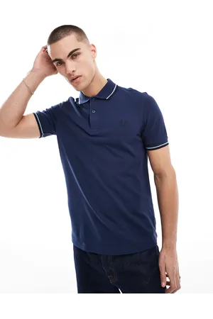 Fred Perry Twin tipped polo shirt in navy
