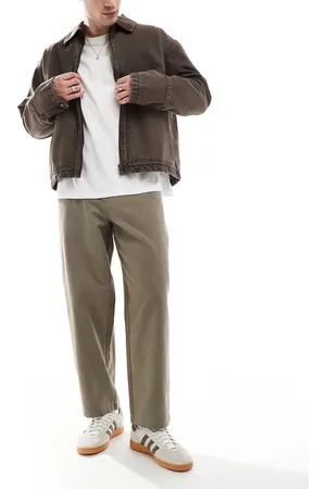 River Island Barrel worker pants in light khaki