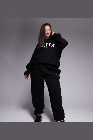 Kaiia Plus embroidered logo cuffed sweatpants in - part of a set