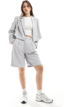 Stradivarius Tailored crinkle shorts in - part of a set