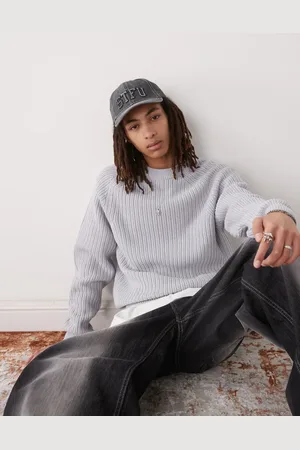 COLLUSION Knit crew neck sweater in light