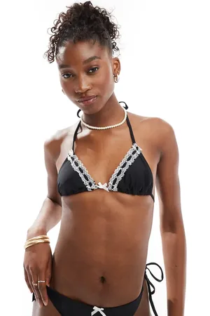 COLLUSION Lingerie bikini top with bow and lace in - part of a set