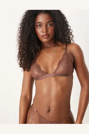 ASOS Sienna lace classic triangle bra in chocolate